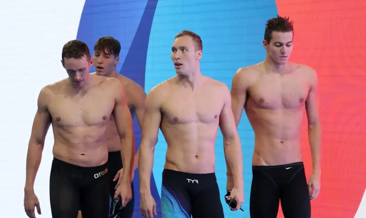Egor Kornev, Kiril Prigoda, Andrei Minakov e Miron Lifintsev, Mundial de Esportes Aquáticos