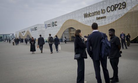 Chegada de delegações e participantes na COP29 em Baku, Azerbaijão, Novembro 11, 2024. Credito: ApexBrasil / Divulgação