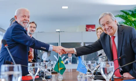 Rio de Janeiro (RJ), 16/11/2024 - Presidente da República, Luiz Inácio Lula da Silva durante reunião com o Secretário-Geral da Organização das Nações Unidas, António Guterres no G20 Brasil. Foto: Ricardo Stuckert/PR