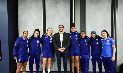 Brasília (DF), 31/05/2025 -  Novo presidente da CBF projeta mais investimentos no futebol feminino.
Foto:  Lívia Villas Boas / CBF