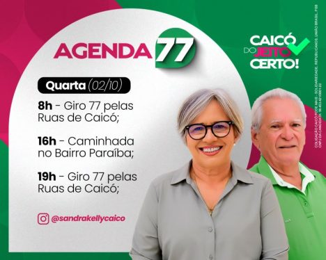 AGENDA DE SANDRA 02 DE OUTUBRO BLOG