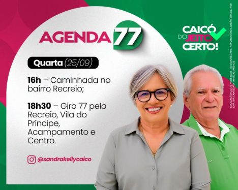 AGENDA DE SANDRA 25 QUARTA-FEIRA BLOG