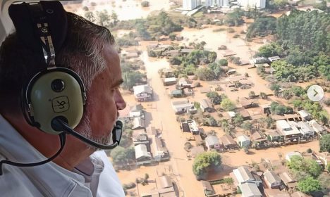 Rio Grande do Sul – Ministros Waldez Góes e Paulo Pimenta visitam áreas atingidas por ciclone no Rio Grande do Sul. Foto: INSTAGRAM/Paulo Pimenta