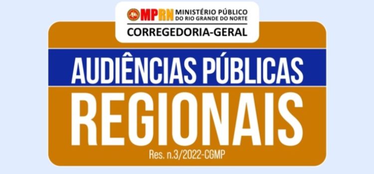 Banner com a a frase "audiências públicas regionais"