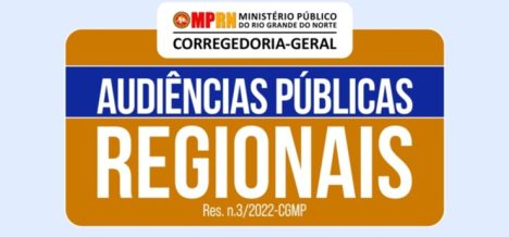 Banner com a a frase "audiências públicas regionais"