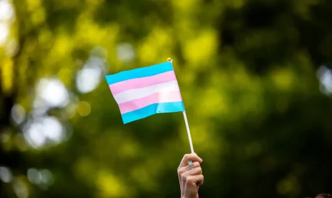 Bandeira representativa da comunidade trans em Nova York, EUA
24/5/2019 REUTERS/Demetrius Freeman/Arquivo