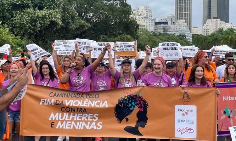 Rio de Janeiro (RJ) 10/12/2023 - Caminhada pelo fima da violência contra a mulher.
Foto: Divulgação