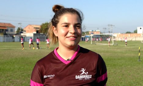 Rio de Janeiro (RJ), 16/09/2024 - Caminhos da reportagem - Desafios do futebol feminino. Duda Gil, goleira do projeto Daminhas da Bola. Foto: TV Brasil/Divulgação