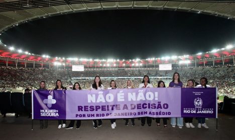 Rio de Janeiro (RJ), 12.07.2024 - Campanha de segurança das mulheres no Maracanã. Foto: Eliane Carvalho/Governo do Estado do RJ