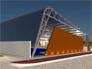 O projeto prevê quadra poliesportiva, academia para exercícios físicos e área destinada a atividades culturais