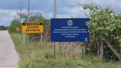 Entrada da Penitenciária Federal de Mossoró (RN). Foto: Reprodução