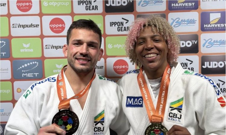 rafaela silva é ouro e Daniel Cargnin, Bronze no Grand Prix de judô da Áustria, em 07/03/2026