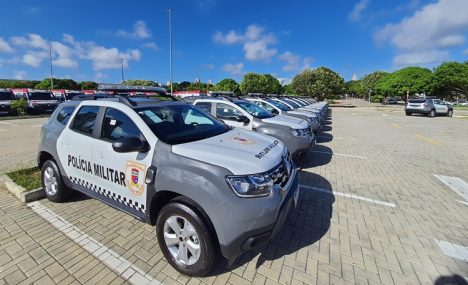 Viaturas da Polícia Militar para serem usadas no trabalho ostensivo