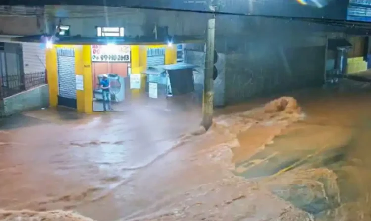 Brasília 24/02/2026 -  Chuvas em Juiz de Fora.
Frame Prefeitura de Juiz de Fora/Divulgação