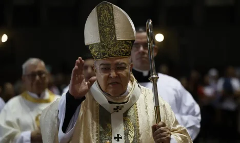 Rio de Janeiro (RJ), 21/04/2025 – O arcebispo do Rio de Janeiro, Cardeal Dom Orani João Tempesta, celebra missa em sufrágio do Papa Francisco na Catedral Metropolitana. Foto: Fernando Frazão/Agência Brasil