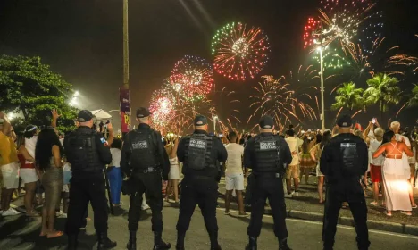 Segurança no Réveillon do Rio de Janeiro. Foto: Gov. RJ/Divulgação