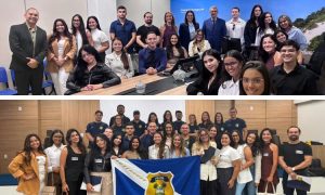 A turma fazendo visita ao TRT-21 e à Polícia científica em Natal