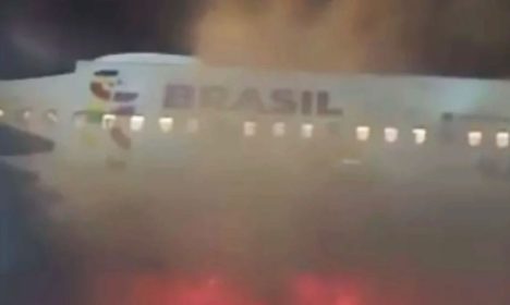 São Paulo (SP), 05/12/2025 - Incêndio em avião no aeroporto de Guarulhos. Foto: contadorevoltado/Instagram