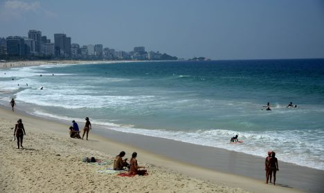 Praia do Leblon na zona sul da cidade