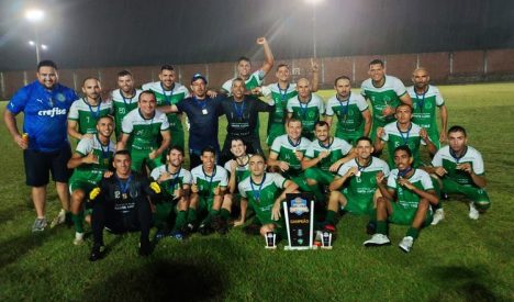 Equipe do Boa Vista, campeã do Caicozão de Futebol de Campo