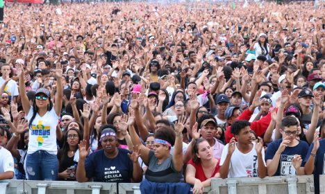 Público da Marcha para Jesus, na praça Heróis da FEB, Santana, zona norte de São Paulo.Foto: Rovena Rosa/Agência Brasil