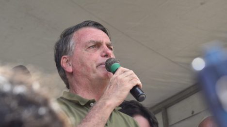 Ex-presidente Jair Bolsonaro durante visita em Parnamirim / Foto: José Aldenir - Agora RN