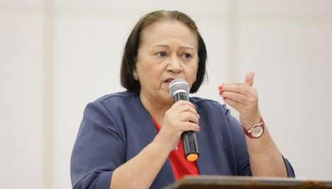 Fátima Bezerra teve conversa com o presidente do Senado Federal em Brasília - (Foto: Sandro Menezes)