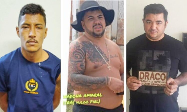 Matheus Macena, Diego Maradona Amaral e José Fernandes, foragidos de Jardim de Piranhas (FOTO: Divulgação: Polícia Civil/RN)