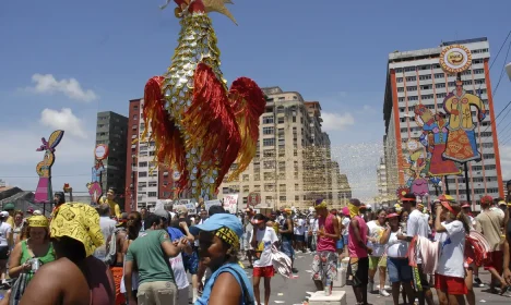 Agência Brasil 30 Anos - Considerado o maior bloco carnavalesco do mundo, o Galo da Madrugada toma as ruas da cidade