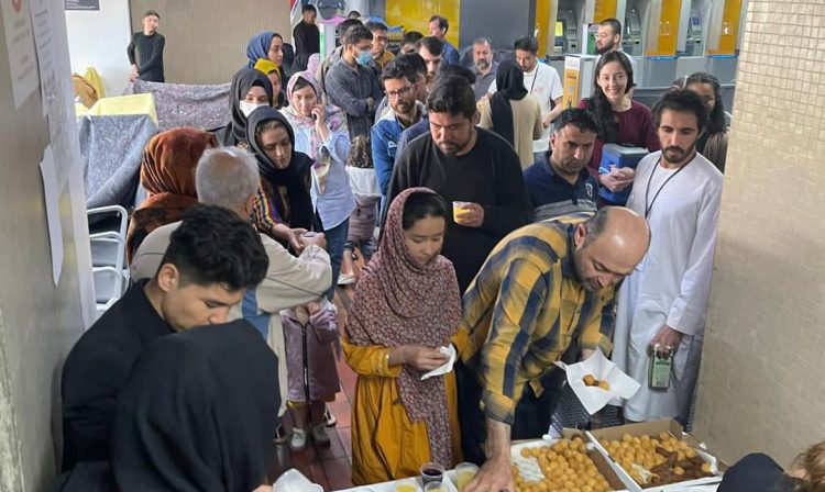 São Paulo (SP) – Refugiados afegãos no aeroporto de Guarulhos. Foto: Shabir Niazir/ONG ARRO