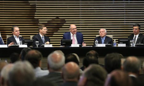 São Paulo (SP), 19/02/2024 - O vice-presidente da República e ministro do Desenvolvimento, Indústria, Comércio e Serviços, Geraldo Alckmin, fala durante reunião de Conselhos da Federação das Indústrias do Estado de São Paulo - Fiesp, com o tema