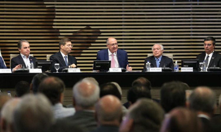 São Paulo (SP), 19/02/2024 - O vice-presidente da República e ministro do Desenvolvimento, Indústria, Comércio e Serviços, Geraldo Alckmin, fala durante reunião de Conselhos da Federação das Indústrias do Estado de São Paulo - Fiesp, com o tema