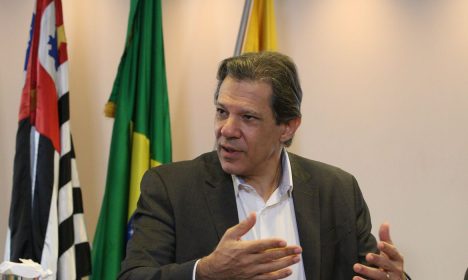 São Paulo (SP), 09/10/2023 - O ministro da Fazenda, Fernando Haddad, fala sobre o programa Desenrola Brasil durante coletiva de imprensa no gabinete do ministério em São Paulo, na Avenida Paulista. Foto: Rovena Rosa/Agência Brasil