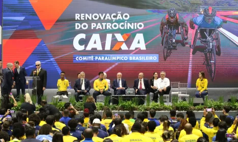 São Paulo (SP), 22/05/2025 - Presidente da República, Luiz Inácio Lula da Silva, durante a cerimônia de anúncio da renovação do patrocínio CAIXA e Governo Federal ao Comitê Paralímpico Brasileiro. Foto: Cadu Pinotti/Agência Brasil