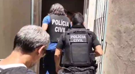 Polícia Civil durante operação em Touros / Foto: reprodução