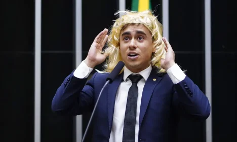 Brasília (DF) - O deputados, Nikolas Ferreira (PL - MG), discursa na tribuna da Camara dos Deputados durante sessāo deliberativa
 Foto: Pablo Valadares/Câmara dos Deputados