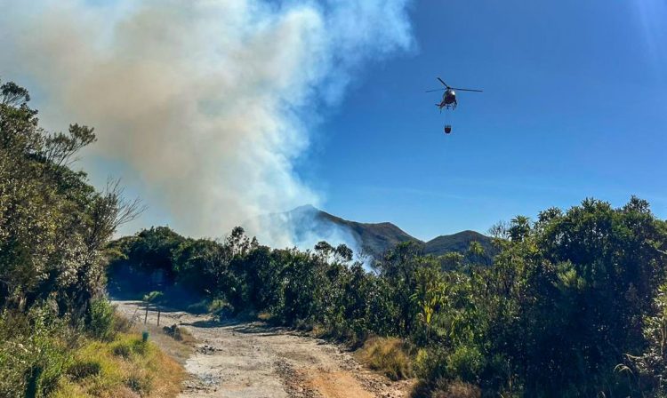 Rio de Janeiro (RJ) 16/06/2024 - Incêndio do Parque Nacional de Itatiaia.
Foto: Corpo de Bombeiros RJ/Divulgação