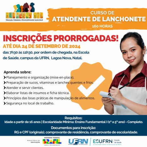 INSCRIÇÕES LANCHONETE