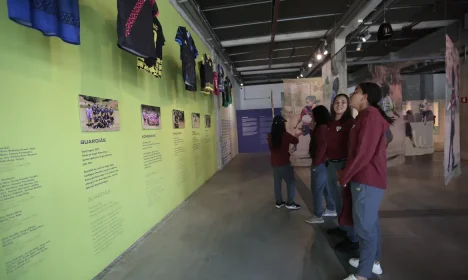 São Paulo (SP), 18/06/2025 -  TV Brasil com convidados no Museu do Futebol para assistir a transmissão do jogo São Paulo x Internacional pelo Campeonato Brasileiro Feminino. Foto: Paulo Pinto/Agência Brasil
