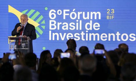 Brasília (DF), 07/11/2023 - O presidente Luiz Inácio Lula da Silva durante a abertura do 6º Brasil Investment Forum (BIF 2023), no Palácio Itamaraty. O evento reúne ministros e representantes do setor empresarial para discutir as oportunidades no Brasil para investidores estrangeiros. Foto: Marcelo Camargo/Agência Brasil