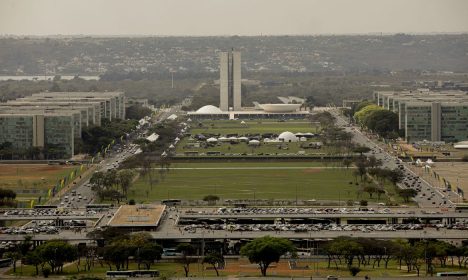 Brasília (DF) - 05/09/2023 - Vista da Esplanada dos Ministérios preparada para receber o desfile de 7 de setembro
Foto: Joédson Alves/Agência Brasil