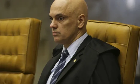 O plenário do Supremo Tribunal Federal (STF) retoma o julgamento de ação direta de inconstitucionalidade (ADI) sobre proibição de programas com sátiras a candidatos. Na foto, o ministro Alexandre de Moraes.