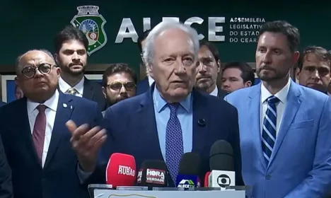 justicalewand Fortaleza (CE), 28/10/2025 - Ministro da Justiça e Segurança Pública, Ricardo Lewandowski fala durante entrevista coletiva. Frame: MJSP/Reprodução