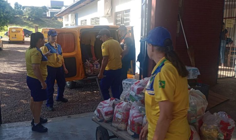 CHUVAS RS – DOAÇÕES CORREIOS - Correios transportam doações de todo o país ao Rio Grande do Sul. - Lajeado. Foto: Divulgação/Correios