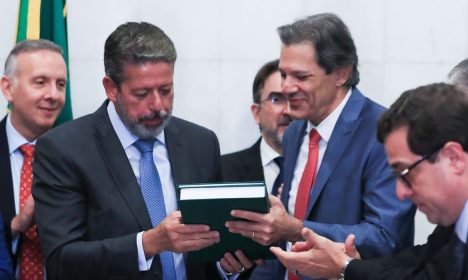 Brasília (DF) 24/04/ 2024 Presidente da Câmara dos Deputados, Arthur Lira recebe o Ministro, Fernando Haddad, a reforma Tributária, durante reunião de líderes. Foto Lula Marques/ Agência Brasil