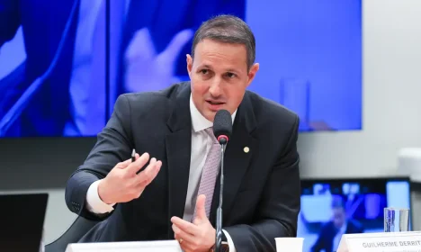 Brasília - 14/10/2025 -  Secretário de Segurança de São Paulo, Guilherme Derrite, debate PEC da Segurança Pública na Câmara Foto: Lula Marques/Agência Brasil.