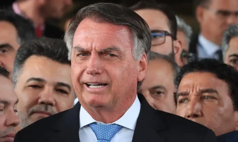 Brasília (DF), 26/03/2025  - Ex-presidente Jair Bolsonaro durante declaração a imprensa após virar Réu no STF. Foto: Lula Marques/Agência Brasil