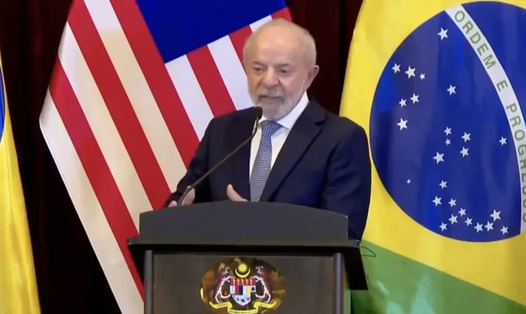 lulakuala Kuala Lampur, 25/10/2025 - Presidente da República, Luiz Inácio Lula da Silva, durante discurso para imprensa. Frame: CanalGov/Reprodução