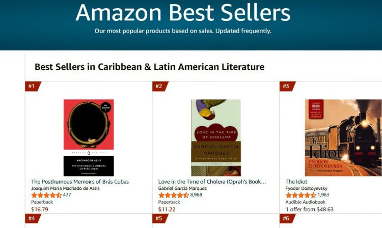 AMAZON - MACHADO DE ASSIS - Print Screen mostra o livro de Machado de Assis como o mais vendido na Amazon. Foto: Tela do Amazon