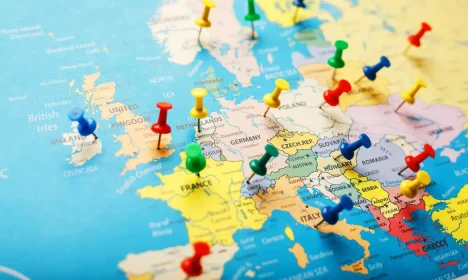 Brasília (DF), 05/03/2026 - Mapa da Europa. Foto: Aleksandr Grechanyuk/Divulgação